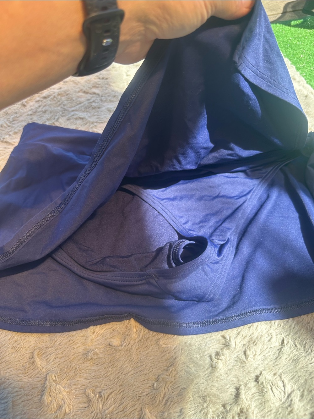 Tommy Bahama Navy Blue Swim Skirt with Side Tie - Picture 5 of 6